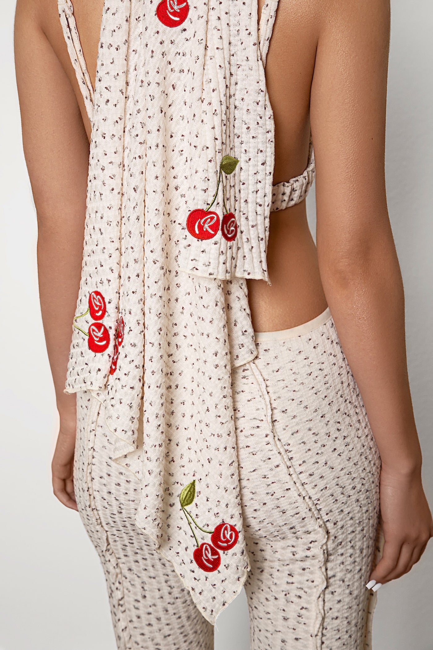 Cherry Blossom Appliqué Scarf