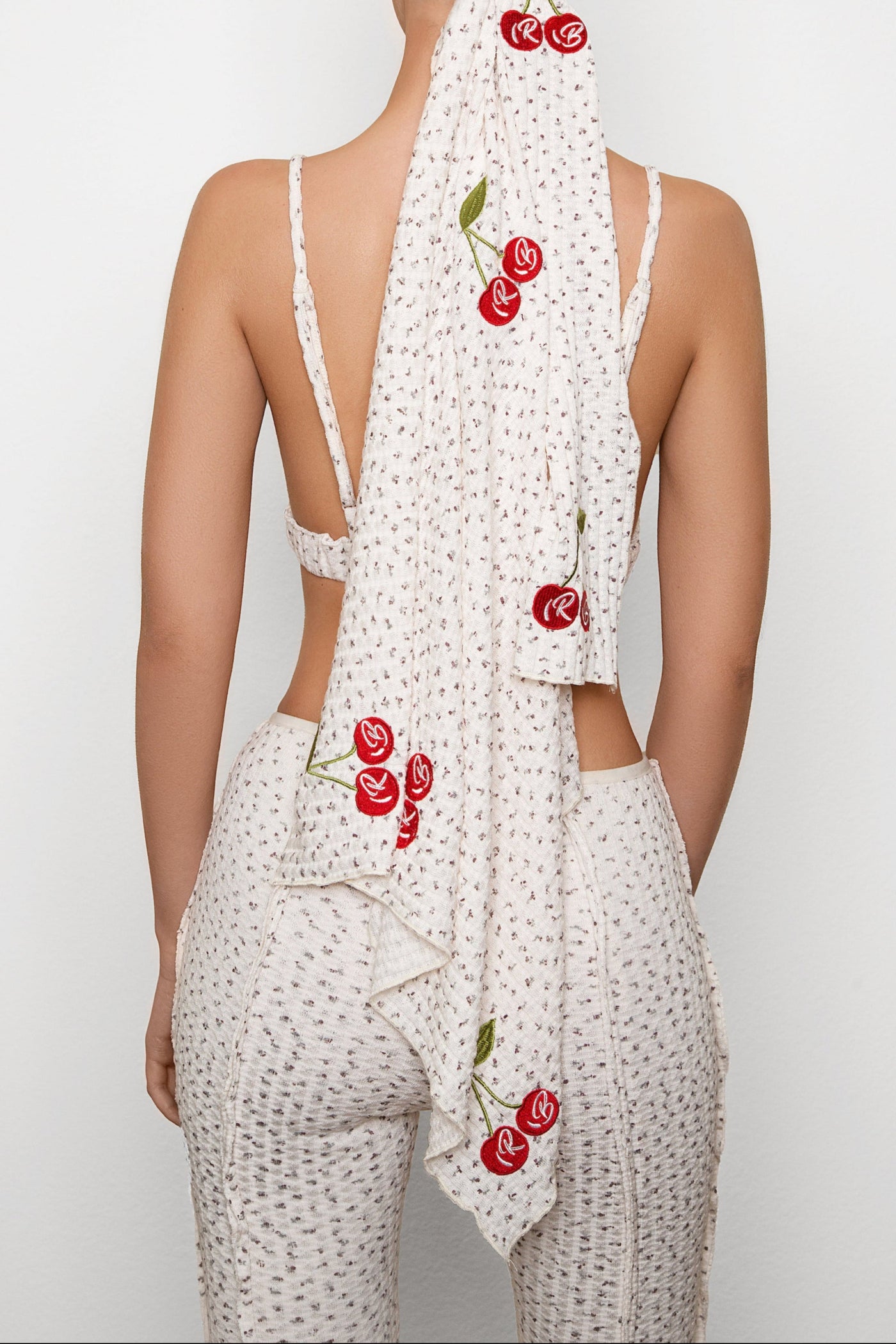 Cherry Blossom Appliqué Scarf