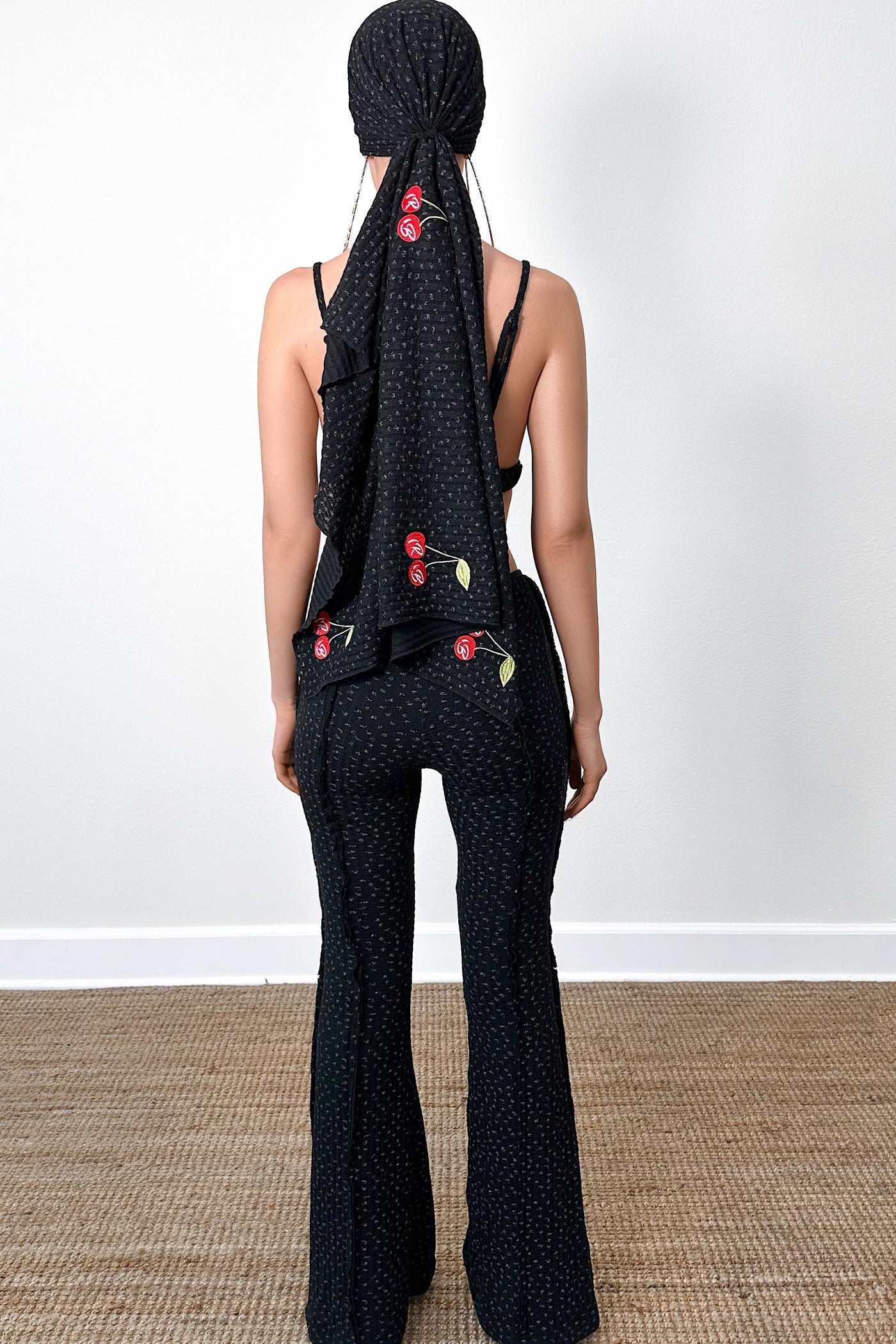 Cherry Blossom Appliqué Scarf