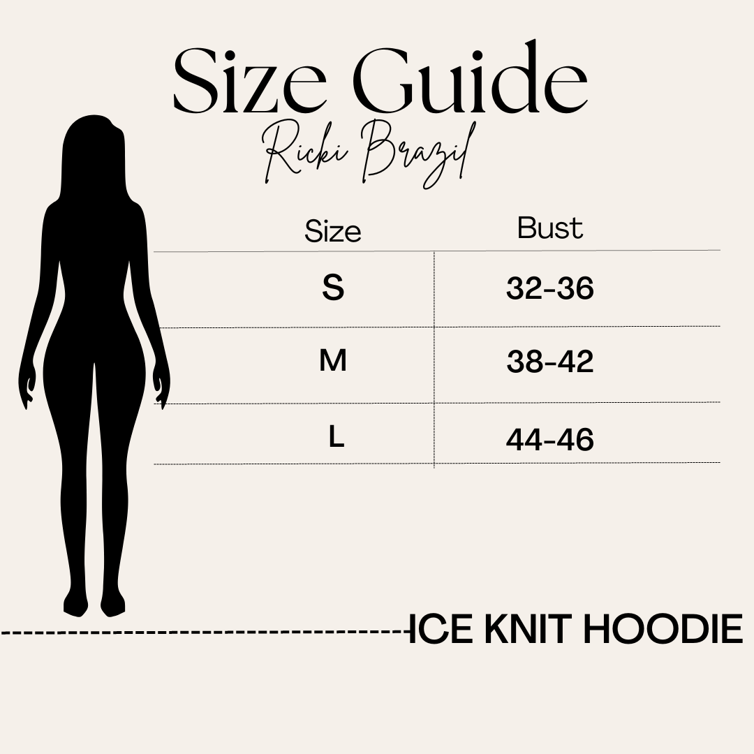 Ice Sweater Knit Cropped Hoodie