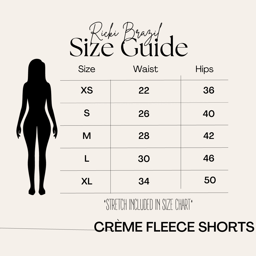Crème Fleece Raw Edge Shorts