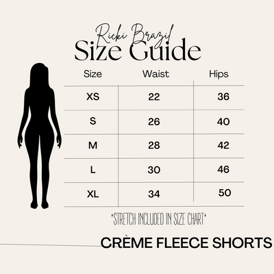 Crème Fleece Raw Edge Shorts