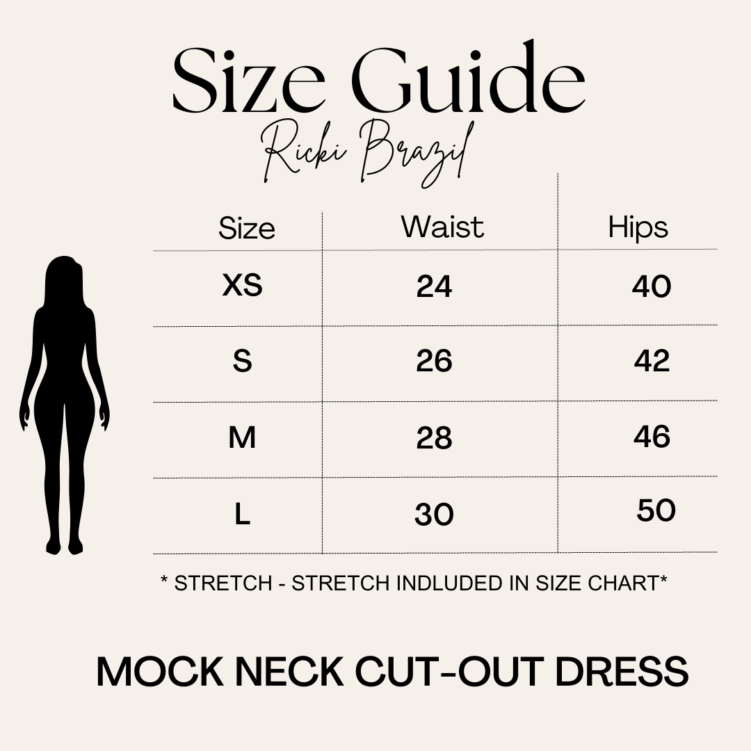 Mock Neck Cut-Out  Dress