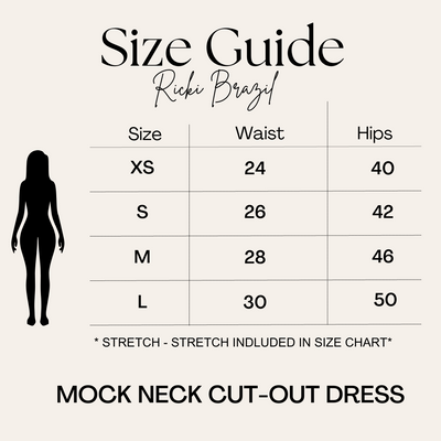 Mock Neck Cut-Out  Dress