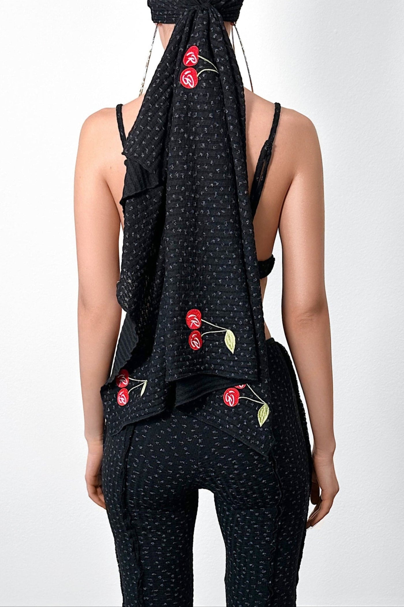 Cherry Blossom Appliqué Scarf