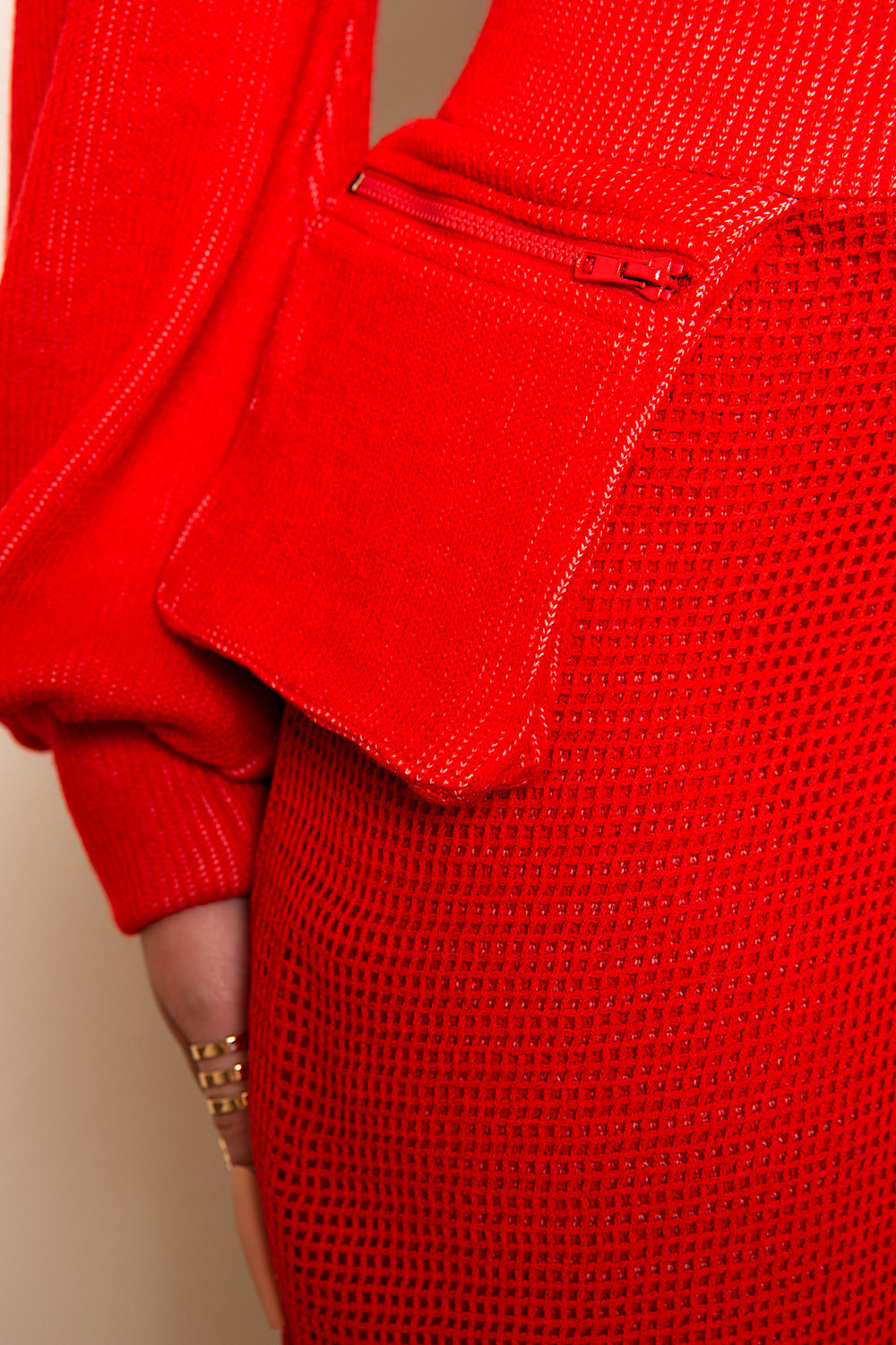Rich Red TN Pouch Dress